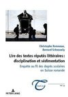 Lire des textes réputés littéraires : disciplination et sédimentation