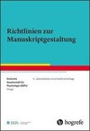 Richtlinien zur Manuskriptgestaltung