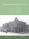 Boulder Genealogical Society Quarterly, 1969-2018 Table of Contents and Names Index, Vol 1, A-F