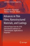 Advances in Thin Films, Nanostructured Materials, and Coatings