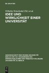 Idee und Wirklichkeit einer Universita¨t