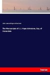 The Manuscripts of J. J. Hope Johnstone, Esq. of Annandale