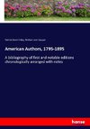 American Authors, 1795-1895