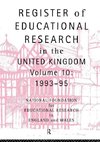 Research, N: Register of Educational Research in the United