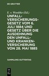 Unfallversicherungsgesetz vom 6. Juli 1884 und Gesetz über die Ausdehnung den Unfall- und Krankenversicherung von 28. Mai 1885