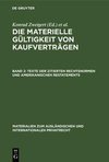 Texte der zitierten Rechtsnormen und amerikanischen Restatements