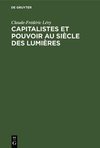 Capitalistes et pouvoir au siècle des lumières