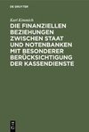 Die finanziellen Beziehungen zwischen Staat und Notenbanken mit besonderer Berücksichtigung der Kassendienste