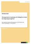 Managementvergütung als Anlagekriterium für Eigenkapitalgeber