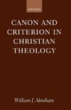 Canon and Criterion in Christian Theology