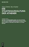 Verbesserungen und Nachträge zu den drei Bänden der Staatshaushaltung der Athener und Register über alle drei Bände