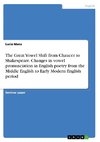 The Great Vowel Shift from Chaucer to Shakespeare. Changes in vowel pronunciation in English poetry from the Middle English to Early Modern English period