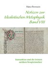 Notizen zur Idealistischen Metaphysik VIII