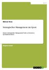 Strategisches Management im Sport