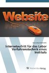 Internetaufritt für das Labor Verfahrenstechnik eines Instituts