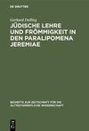 Jüdische Lehre und Frömmigkeit in den Paralipomena Jeremiae