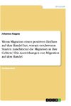 Wenn Migration einen positiven Einfluss auf den Handel hat, warum erschweren Staaten zunehmend die Migration in ihre Gebiete? Die Auswirkungen von Migration auf den Handel