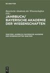 Jahrbuch/ Bayerische Akademie der Wissenschaften, 1929/1930, Jahrbuch/ Bayerische Akademie der Wissenschaften 1929/1930