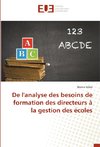 De l'analyse des besoins de formation des directeurs à la gestion des écoles