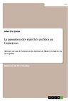 La passation des marchés publics au Cameroun