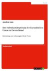 Das Subsidiaritätsprinzip der Europäischen Union in Deutschland