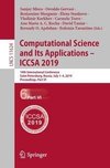 Computational Science and Its Applications - ICCSA 2019