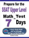 Prepare for the SSAT Upper Level Math Test in 7 Days