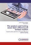 The analysis and testing weak form efficiency of Serbian market