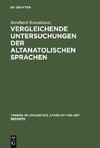 Vergleichende Untersuchungen der altanatolischen Sprachen