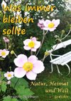 Was immer bleiben sollte