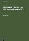 Verhandlungen des Reichseisenbahnrats, Heft 16/1927, Verhandlungen des Reichseisenbahnrats Heft 16/1927