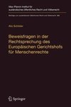 Beweisfragen in der Rechtsprechung des Europäischen Gerichtshofs für Menschenrechte