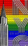 Rainbow pride Flag Iconic Chrysler Building New York City Sir Michael Huhn Artist Drawing Journal