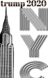 Trump-2020 Chrysler  Building NYC  Sir Michael Huhn designer writing Drawing Journal.