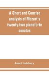 A Short and concise analysis of Mozart's twenty-two pianoforte sonatas, with a description of some of the various forms