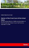 Opinion of the Circuit Court of the United States