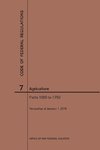 Code of Federal Regulations Title 7, Agriculture, Parts 1600-1759, 2019