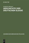 Geschichte der deutschen Elegie