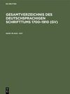 Gesamtverzeichnis des deutschsprachigen Schrifttums 1700-1910 (GV), Band 79, Koo - Koy