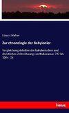 Zur chronologie der Babylonier