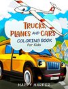 Trucks, Planes and Cars Coloring Book