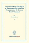 Die gemeinnützige Bautätigkeit in Deutschland, ihre kulturelle Bedeutung und die Grenzen ihrer Wirksamkeit.