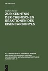 Zur Kenntnis der chemischen Reaktionen des Eisencarbonyls