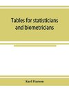 Tables for statisticians and biometricians