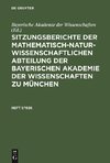 Sitzungsberichte der Mathematisch-Naturwissenschaftlichen Abteilung der Bayerischen Akademie der Wissenschaften zu München, Heft 1/1926