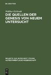 Die Quellen der Genesis von neuem untersucht