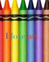 I love art crayon creative  blank coloring book