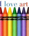 I love art crayon creative  blank coloring book