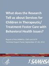 What does the Research Tell us about Services for Children in Therapeutic/Treatment Foster Care with Behavioral Health Issues? (Expert Panel, September 27-28, 2012)