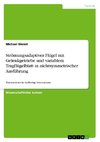 Strömungsadaptiver Flügel mit Gelenkgetriebe und variablem Tragflügelblatt in nichtsymmetrischer Ausführung